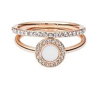 Fossil Anillos en capas de acero inoxidable para mujer
