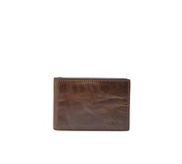 Fossil billetera para hombre Derrick, 100% de cuero Money Clip marrón oscuro 10 cm de largo x 1,5 cm de ancho x 7 cm de alto ML3684201