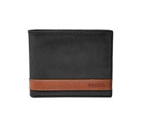 Fossil Billetero para hombre Quinn, 100% Piel Bifold negro 11.43 cm Largo x 1.9 cm Ancho x 8.89 cm Alto ML3644001