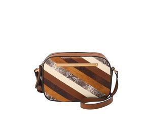 Fossil Bolsa para mujer - Bolsa para cámara Liza de piel ecológica ZB1835888 - 20,3 cm de largo x 6,4 cm de ancho x 14 cm de alto, rayas, 20.3 cm L x 6.4 cm W x 14 cm H