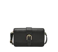 Fossil bolso de mujer Zoey, pequeño Bolso cruzado con solapa en piel negra, l: 19,7 cm, a: 3,8 cm, alt: 11,4 cm, ZB1937001