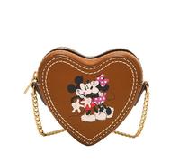 FOSSIL Bolso de piel para mujer, diseño de Mickey and Friends SL10052216, color marrón, marrón, small, Casual
