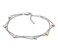 FOSSIL brazalete Double-Row Heart Bracelet Silver