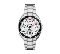 Fossil Breaker Reloj de cuarzo de acero inoxidable con tres manecillas para hombre Color: Plata (Modelo: FS6063)