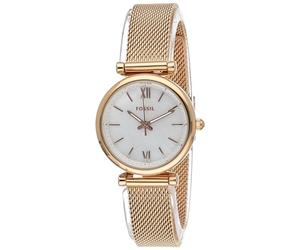 Fossil Carlie ES4433 - Reloj de Pulsera para Mujer, Esfera de nácar, Acero Inoxidable, Pulsera
