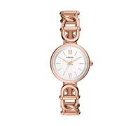 Fossil Carlie Reloj de cuarzo de acero inoxidable con tres manecillas para mujer Color: oro rosa (Modelo: ES5273)