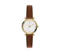 Fossil Carlie - Reloj para Mujer, Mecanismo de Cuarzo Dorado con Tres manecillas y Correa de Acero Inoxidable
