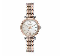 Fossil Carlie Watch para Mujer, Movimiento de Cuarzo a Tres Agujas en Tono Oro Rosa con Correa de Acero Inoxidable