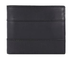 Fossil Cartera Everett de piel 12 cm negro