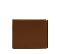 Fossil Cartera plegable de cuero para hombre con ventana de identificación abatible para hombre, Westover Brown, Talla única, Cartera plegable con tapa para identificación