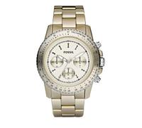 Fossil CH2708 - Reloj cronógrafo de Cuarzo para Mujer con Correa de Aluminio, Color Dorado