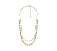 Fossil Collar de acero inoxidable dorado para Mujer, JA7248710, Length: 410mm+50mm, Width: 6mm, Acero inoxidable, No es una piedra preciosa, Oro Miel