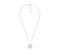 Fossil Collar de acero inoxidable dorado para Mujer, JF04842710, Talla única, Acero inoxidable, No es una piedra preciosa, Blanco Crema