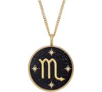 Fossil Collar de acero inoxidable dorado para Mujer, JF04845710, Talla única, Acero inoxidable, No es una piedra preciosa, Negro Azabache