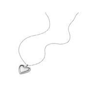 Fossil Collar de acero inoxidable plateado para Mujer, JF04836040, Talla única, Acero inoxidable, No es una piedra preciosa, Plata Perla