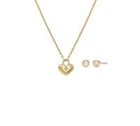 Fossil Collar de acero inoxidable tono dorado, JF04881SET, talla única, Acero inoxidable, No es una piedra preciosa