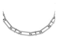 Fossil Collar para Mujer Heritage D-Link Collar de cadena de acero inoxidable, Longitud: 375mm+60mm, JF04503040