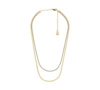 Fossil Collar de cadena de acero inoxidable con cierre de langosta para mujer