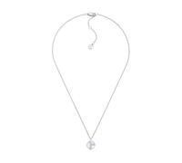 Fossil Collar de mujer en acero inoxidable con cierre de langosta Colgante pentágono redondo