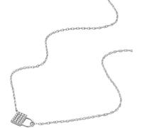 Fossil Collar Mujer, Collar Cadena Plata de Ley, Plata, Gris Hierro Acero