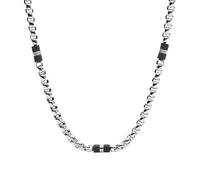 Fossil Collar Para Hombre, Longitud: 450mm + 50mm Collar Plateado De Acero Inoxidable, JF03314040