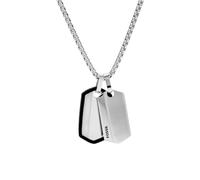 Fossil Collar Para Hombre Vintage Casual, L: 609.6mm + 50.8mm W: 14.2mm Collar De Acero Inoxidable Plateado, JF03996040