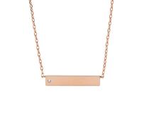 Fossil Collar Para Mujer, 40.6 Cm Longitud, 5.1 Cm Extensión Collar De Acero Inoxidable Oro Rosa, JOF00435791