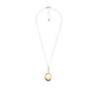 Fossil Collar para Mujer Locket Collection con cadena de acero inoxidable en tono dorado, Longitud: 400mm+50mm, JF04426710, Dorado Arena