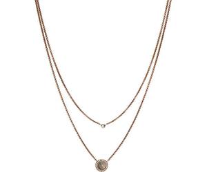 Fossil Collar Para Mujer Misty Autumn, Largo Total:42+46+5Cm Extensión Cadena Collar Acero Inoxidable Oro Rosa, JF02953791