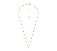 Fossil Collar para Mujer Sadie, Longitud: 355mm+50mm, Ancho: 3mm, Altura: 5mm Collar De Latón Bañado En Oro De 14K, JA7131710, Oro Claro