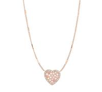 Fossil Collar Para Mujer Vintage Glitz, Longitud: 42Cm + 5Cm Collar De Acero Inoxidable Oro Rosa, JF03648791