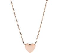 Fossil Collar Para Mujer Vintage Iconic, 40.6 Cm + 5.1 Cm / W:10mm Collar De Acero Inoxidable Rosa Dorado, JF03081791