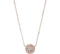 Fossil Collar Para Mujeres, 40.6 Cm Longitud, 5.1 Cm Extensión Collar Rosa, Oro Rosa Madreperla, Acero Inoxidable, JF01740791