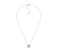 Fossil Collar redondo con colgante, Acero inoxidable dorado con cierre de mosquetón, para mujer