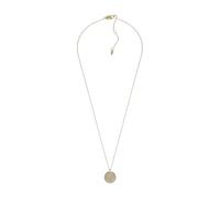 Fossil Collar redondo con colgante, Acero inoxidable dorado con cierre de mosquetón, para mujer