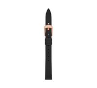Fossil Correa de piel negra LiteHide para mujer, 12 mm, S121037, negro, 12 mm, Casual
