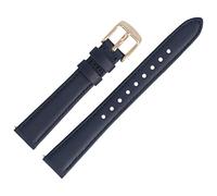 Fossil Correa para reloj de pulsera, 14 mm, piel, color azul y dorado - ES-3843 | LB-ES3843