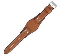 Fossil Correa para reloj de pulsera, 22 mm, piel, color marrón y plateado - CH-2986 | LB-CH2986