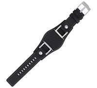 Fossil Correa para reloj de pulsera, 24 mm, piel negra, JR-1156 | LB-JR1156