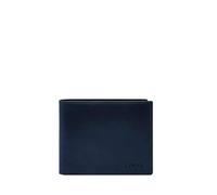 Fossil Derrick Azul Billetera con Billetera de Piel para Hombre Indigo Blue