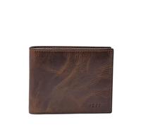 Fossil RFID Flip ID Accesorio de Viaje-Cartera Plegable, marrón Oscuro, Talla única Hombres