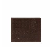 Fossil Derrick Marrón Billetera Vertical de Piel para Hombre