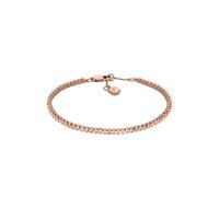 Fossil Ellis JA7294791 - Pulsera de latón en tono oro rosa para mujer