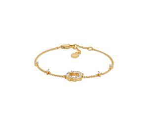 Fossil Ellis JA7296710 - Pulsera de latón dorado para mujer