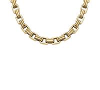 Fossil Ellis Toi Et Moi - Collar de latón dorado para mujer, One Size, Acero inoxidable, Sin piedra preciosa