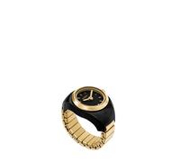 Fossil ES5413 - Anillo de Reloj de Acero Inoxidable Negro de Dos manecillas para Mujer, Oro