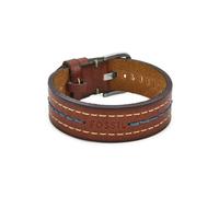 Fossil Everett JF04949040 - Pulsera de cuero marrón para hombre