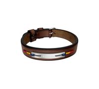 Fossil Everett Pulsera de Cuero Marrón para Hombre, JF05025040