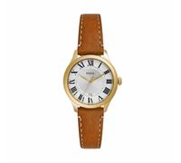 Fossil Reloj Analógico para Mujeres de Cuarzo con Correa en Cuero, Marrón y Dorado, 38 mm, ES5397