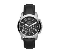 Fossil Grant Reloj para Hombre, Movimiento cronógrafo de Cuarzo con Correa de Piel y Acero Inoxidable